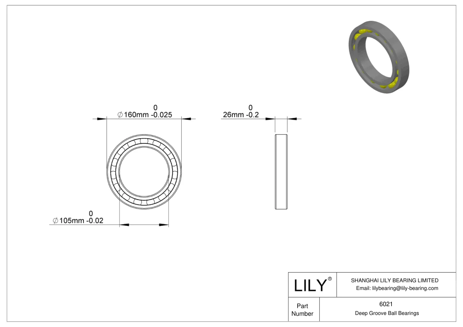 SKF 6021 2RS1/C3 Deep Groove Ball Bearing main image 1