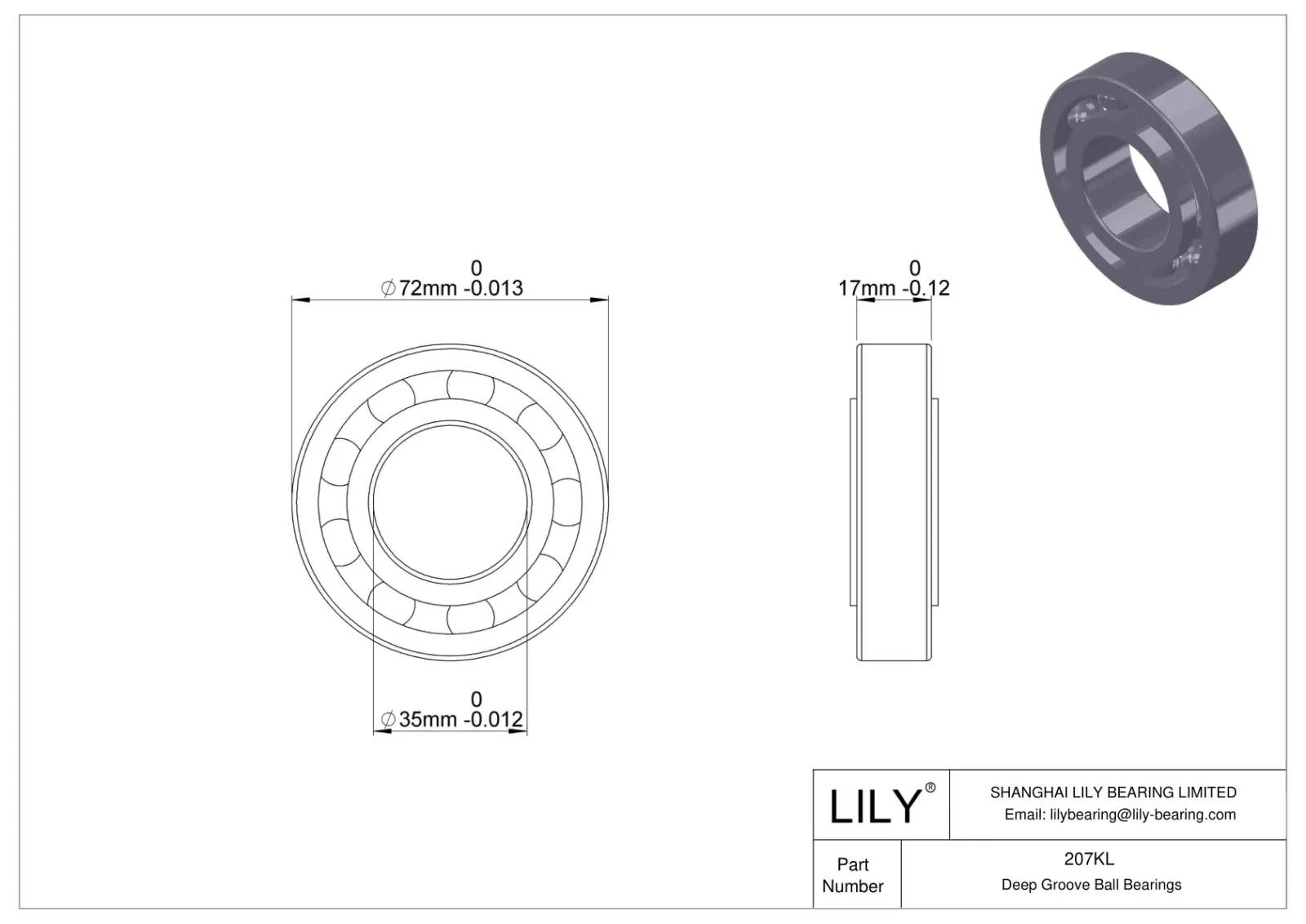 207KL | Fafnir Deep Groove Ball Bearings (9100K, 200K, 300K) - Timken ...